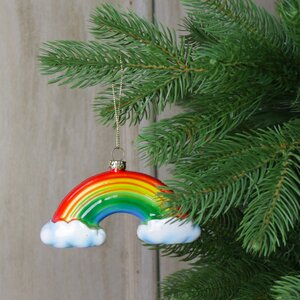 Acrylic Rainbow and Clouds Tree Decoration by Gisela Graham