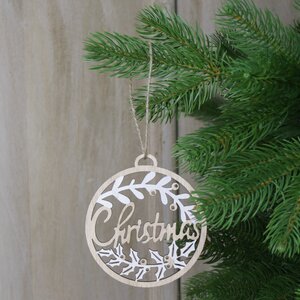 Christmas Cut Out Wooden Bauble