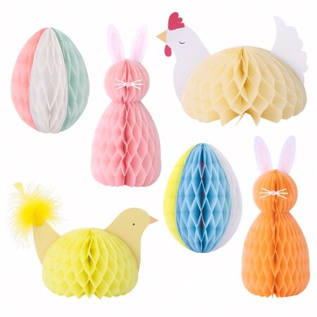 Easter Honeycomb Decoration (6 Decorations)