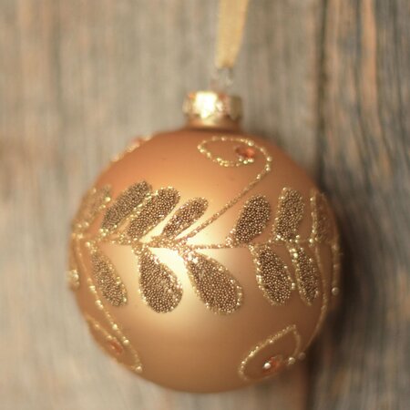 Gold Beaded Sancia Hanging Bauble