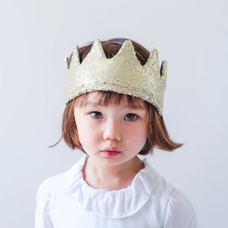 Gold Sequin Crown by Mimi & Lula