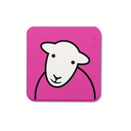 Herdy Hello PVC Coaster in Pink