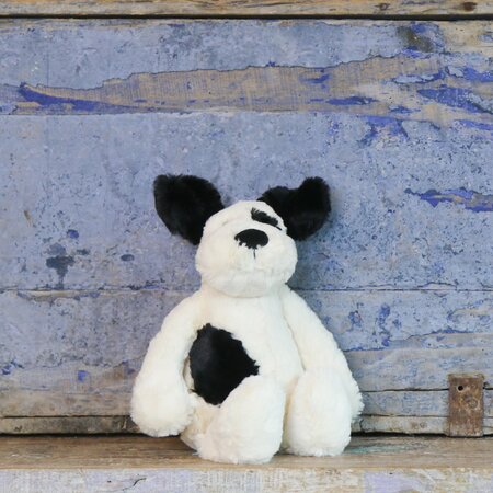 Jellycat Bashful Black & Cream Puppy