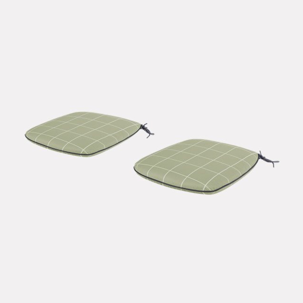 Kettler Caf Roma Sage Check Seat pad Set of 2 Beetham Nurseries