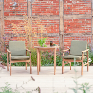 Kettler Meadow 2 Seat Bistro Set with 70cm Round Wood Table