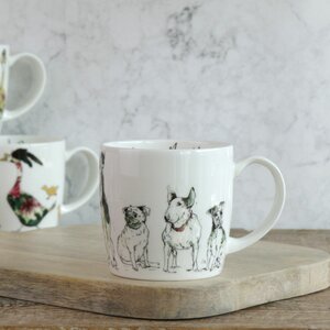 Morning Assembly Dog Mug by Anna Wright