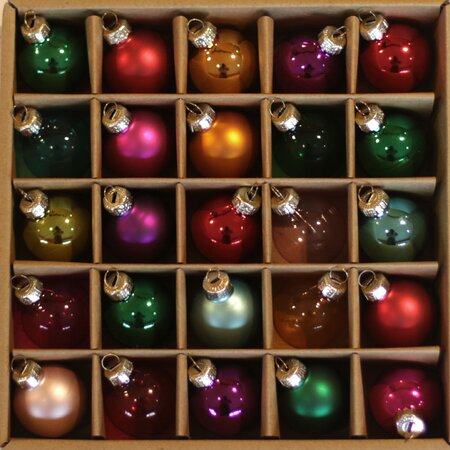 Multicolour Mini Baubles 25pk