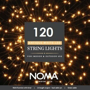 Noma 120 LED Antique White Multi-Function String Lights