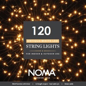 Noma 120 LED Antique White Multi-Function String Lights