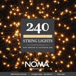 Noma 240 LED Antique White Multi-Function String Lights