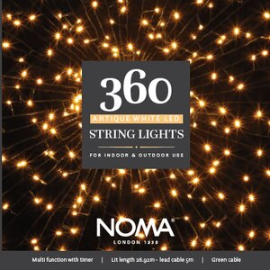 Noma 360 LED Antique White Multi-Function String Lights