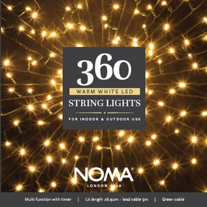 Noma 360 LED Warm White Multifunction String Lights