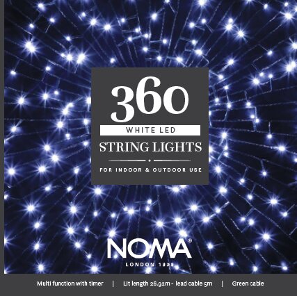 Noma 360 LED White Multifunction String Lights