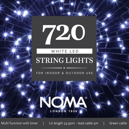 Noma 720 LED White Multifunction String Lights