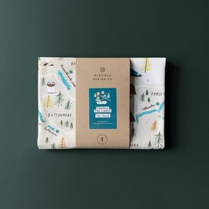 Paddle The Lakes Tea Towel by Oldfield Design Co