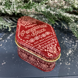 Paddywax Station Printed Tin Pomegranate Spruce