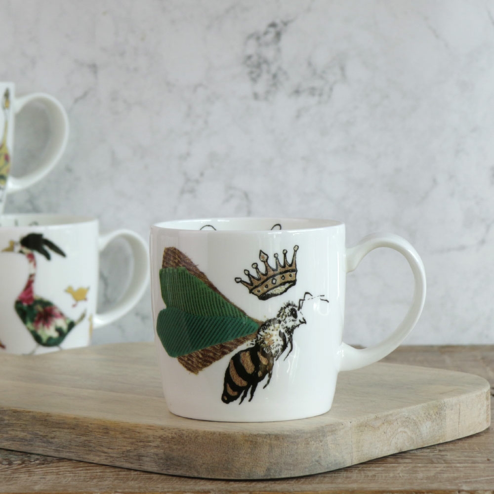 Queen store Bee mugs with a vibe