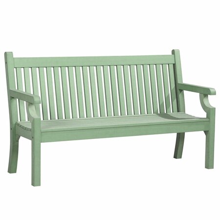 Sandwick Winawood 3 Seater Wood Effect Duck Egg Green Bench