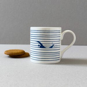 Swimmers Illustrated Fine China Mug by Oldfield Design