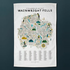 Wainwright Fells Tea Towel by Oldfield Design Co