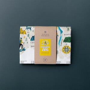 Wainwright Fells Tea Towel by Oldfield Design Co