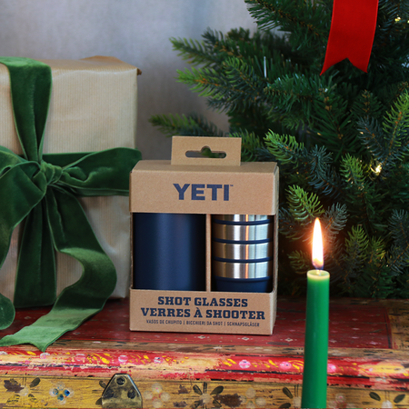 YETI Shot Glasses in Navy with carrying case